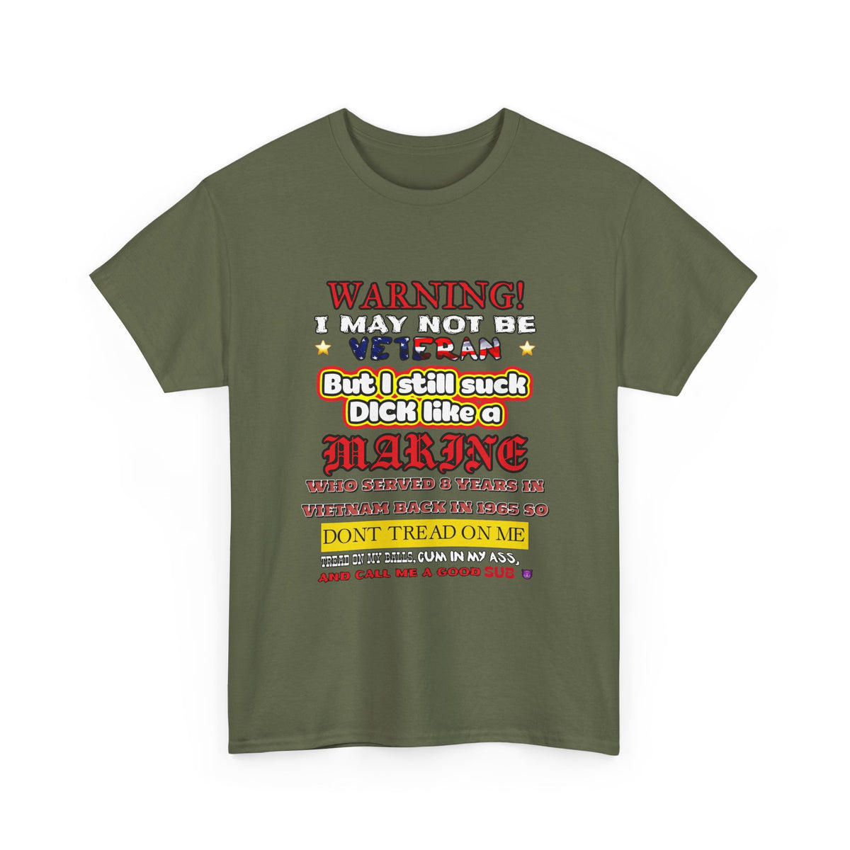 WARNING! Horny Veteran Graphic T-Shirt