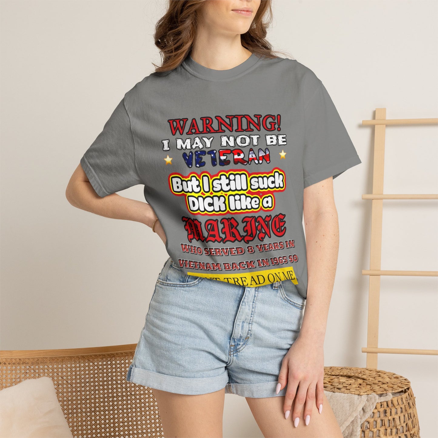 WARNING! Horny Veteran Graphic T-Shirt