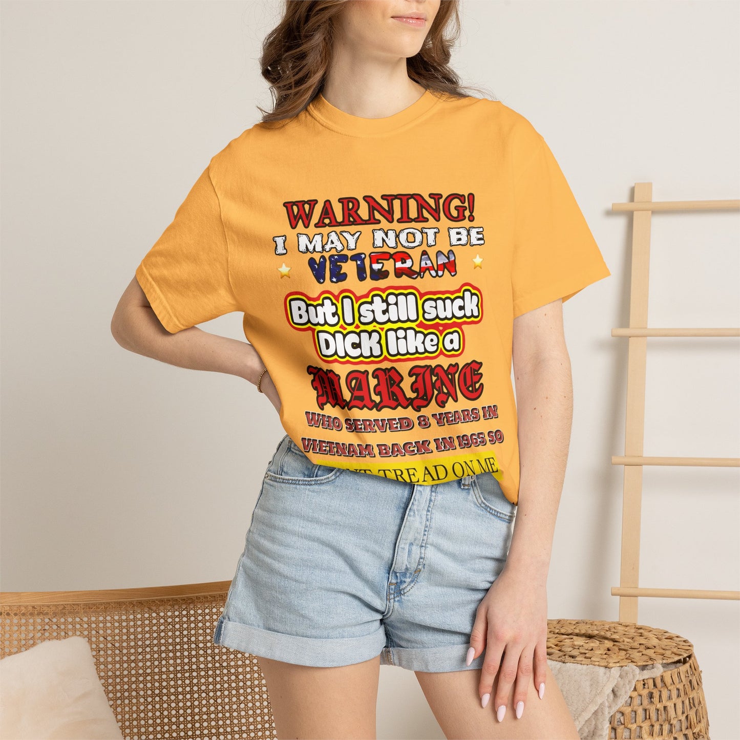 WARNING! Horny Veteran Graphic T-Shirt