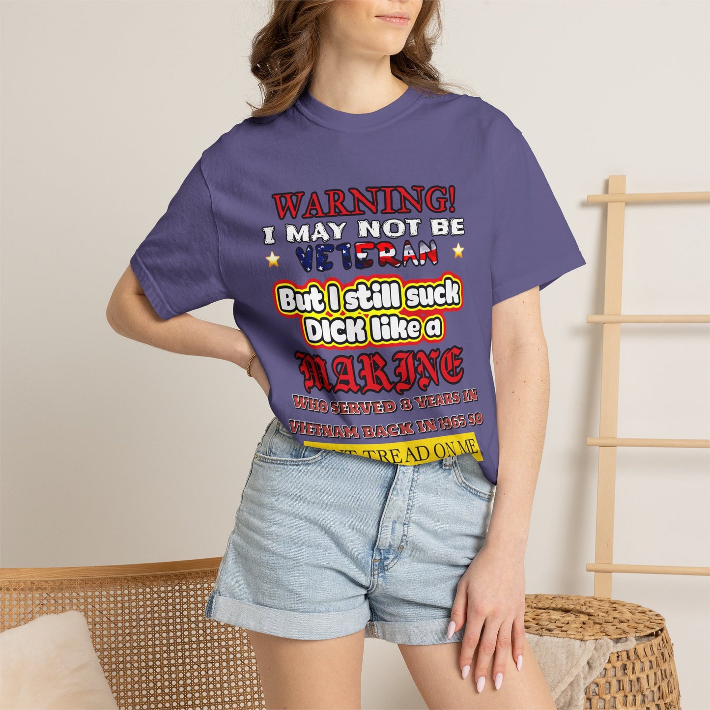 WARNING! Horny Veteran Graphic T-Shirt