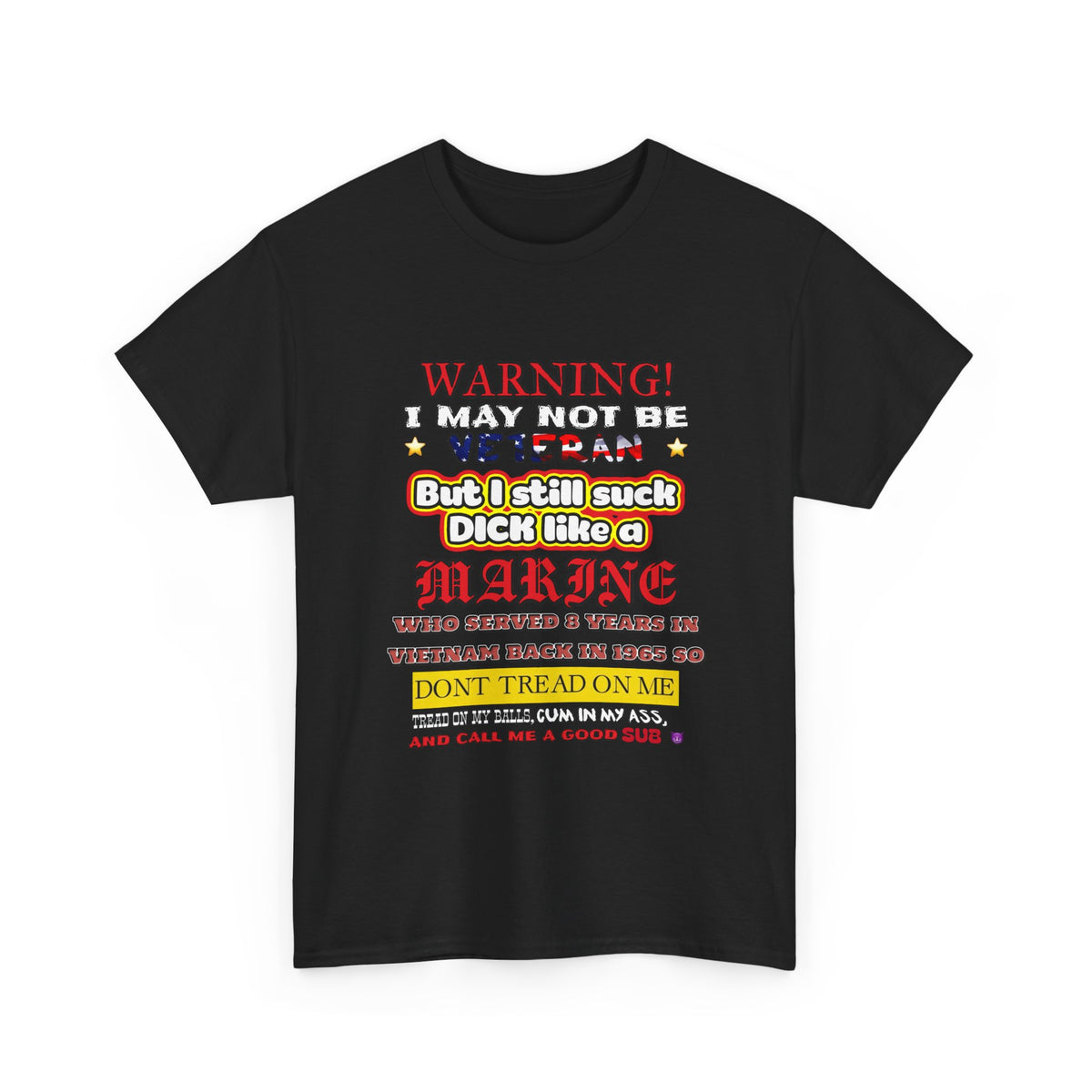 WARNING! Horny Veteran Graphic T-Shirt