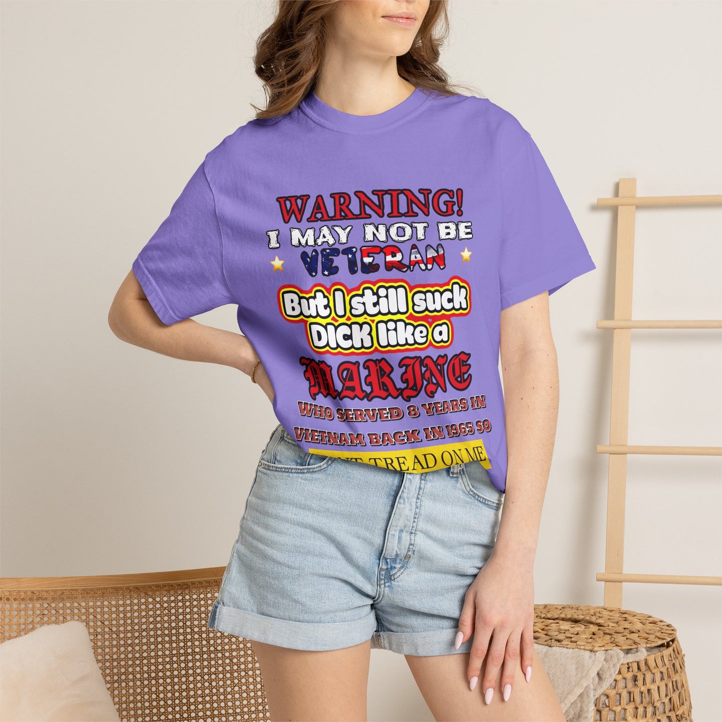 WARNING! Horny Veteran Graphic T-Shirt