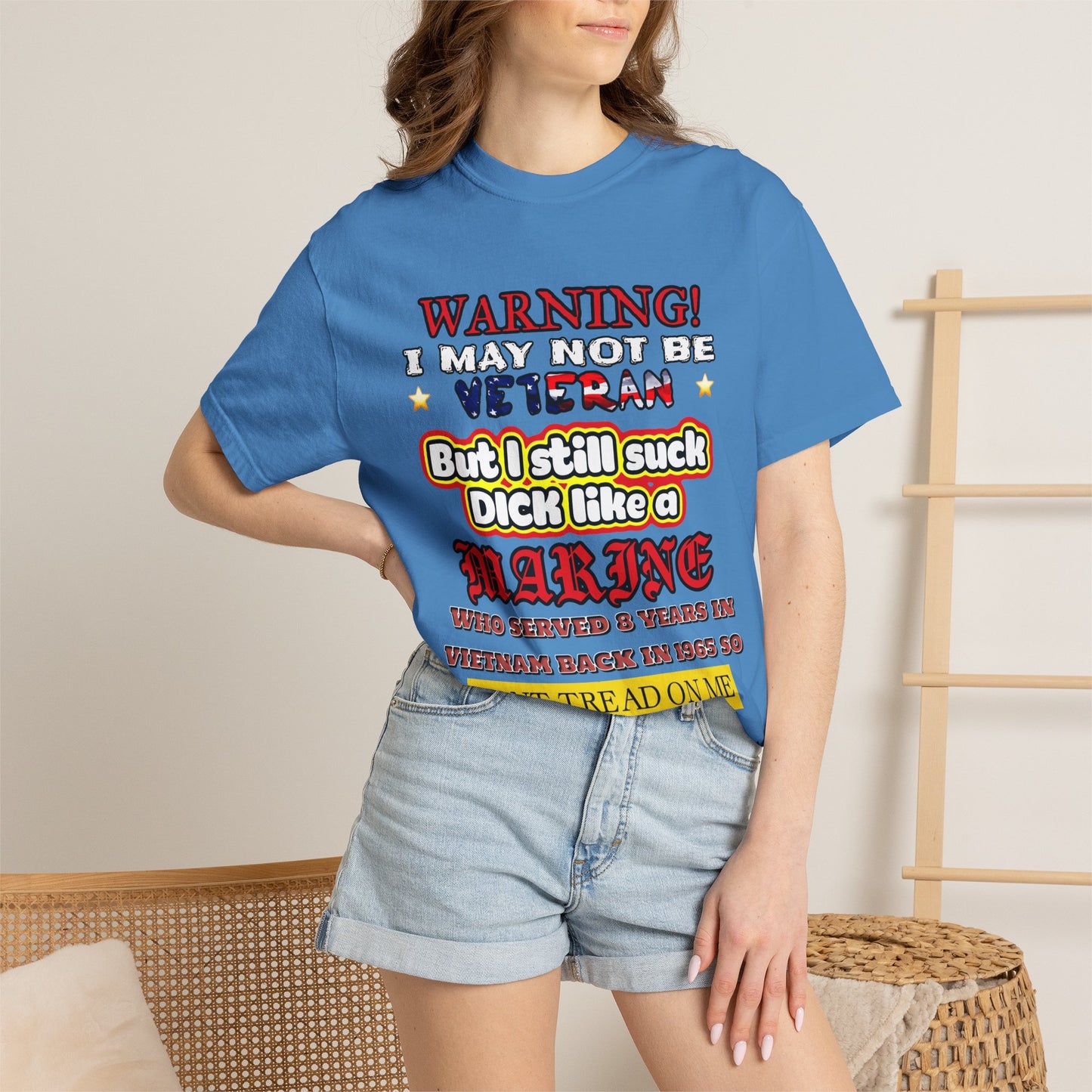 WARNING! Horny Veteran Graphic T-Shirt