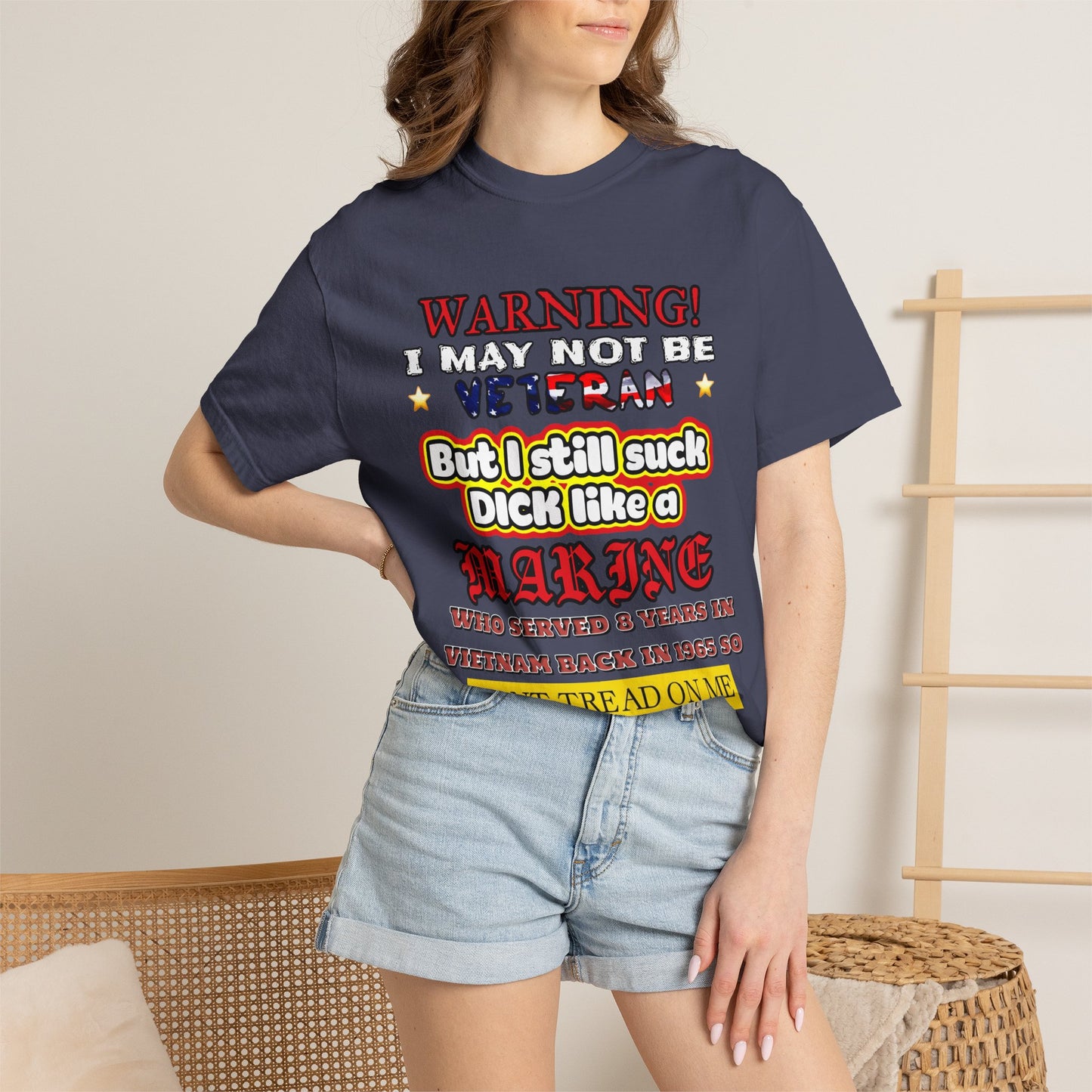 WARNING! Horny Veteran Graphic T-Shirt
