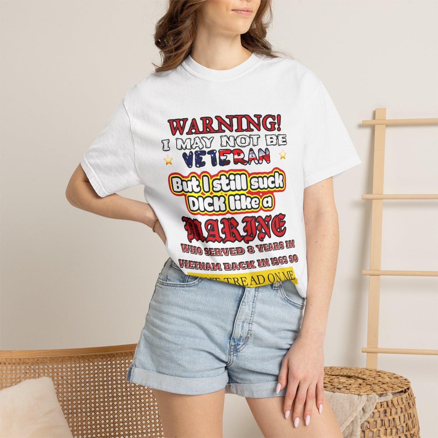 WARNING! Horny Veteran Graphic T-Shirt