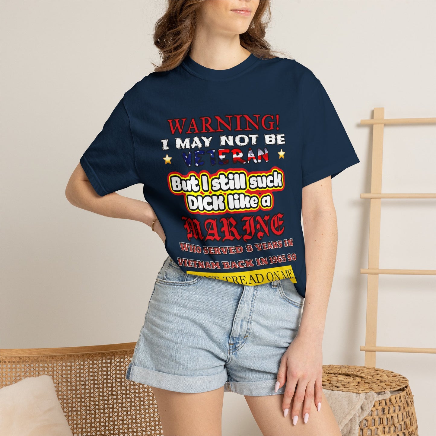 WARNING! Horny Veteran Graphic T-Shirt