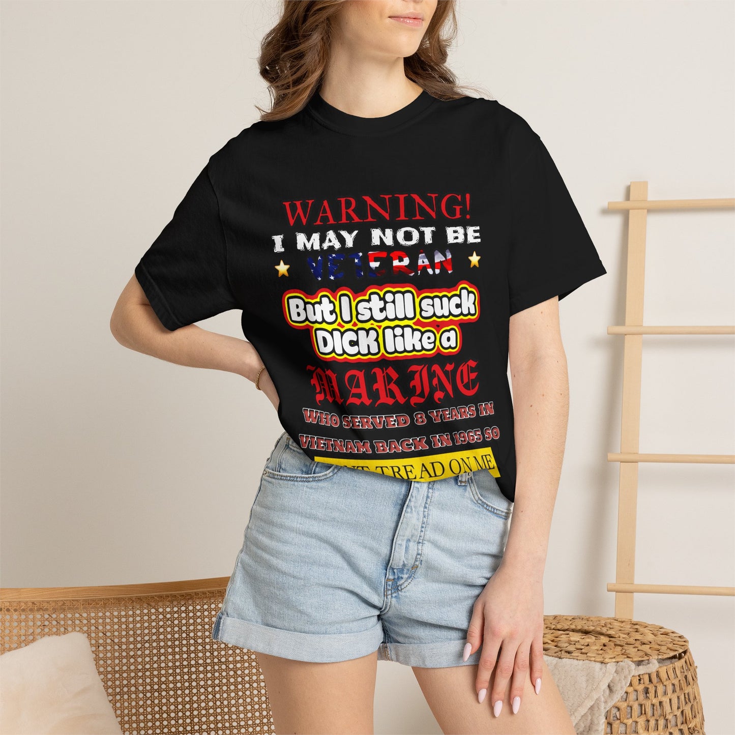 WARNING! Horny Veteran Graphic T-Shirt