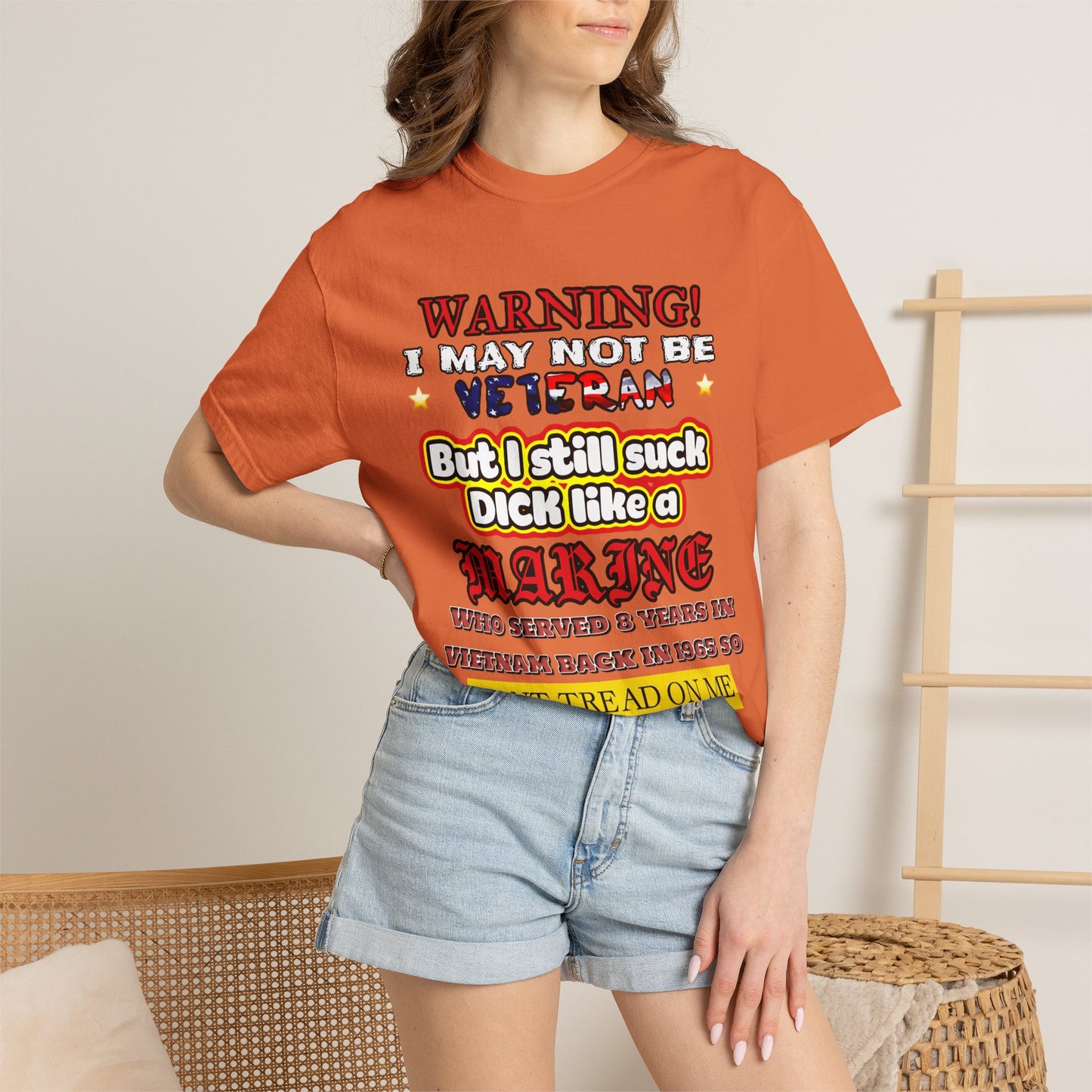WARNING! Horny Veteran Graphic T-Shirt