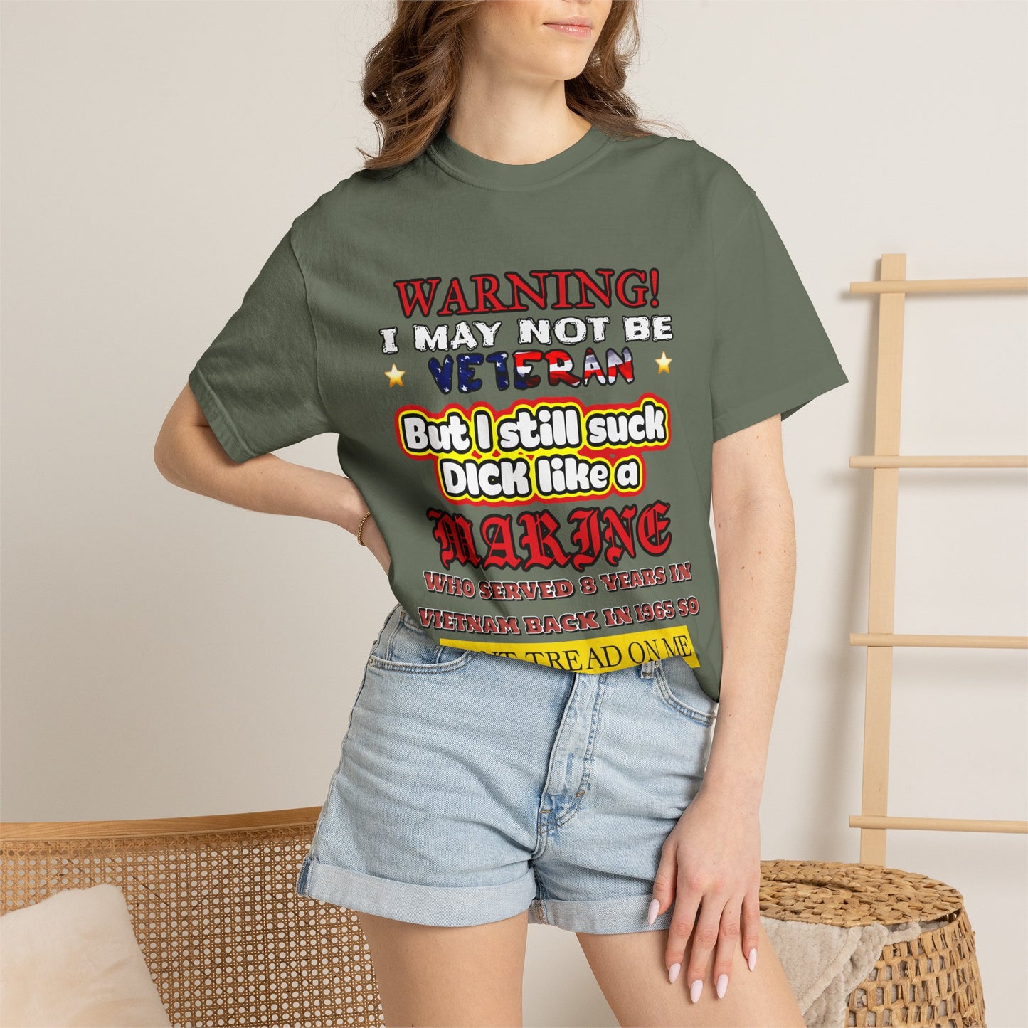 WARNING! Horny Veteran Graphic T-Shirt
