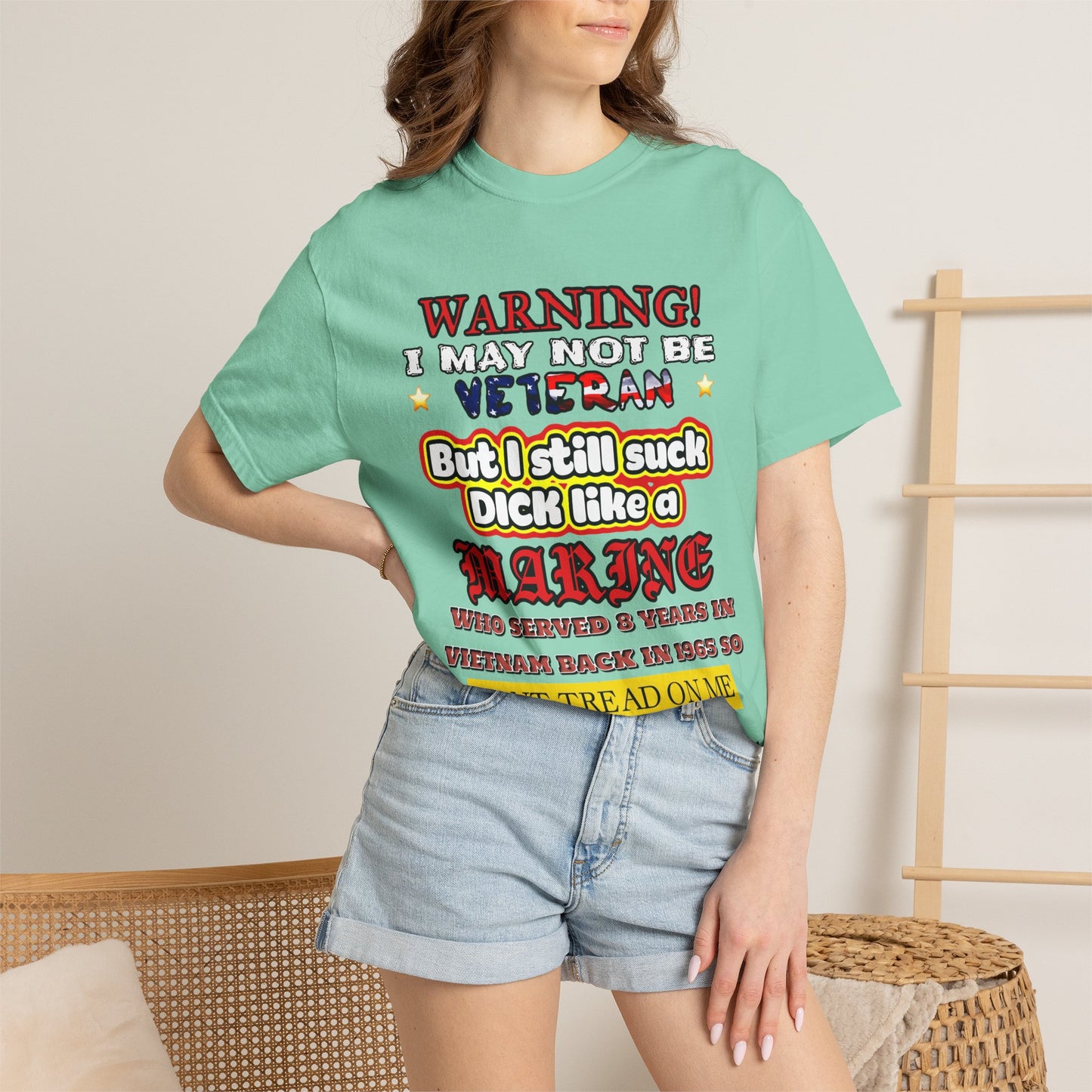 WARNING! Horny Veteran Graphic T-Shirt