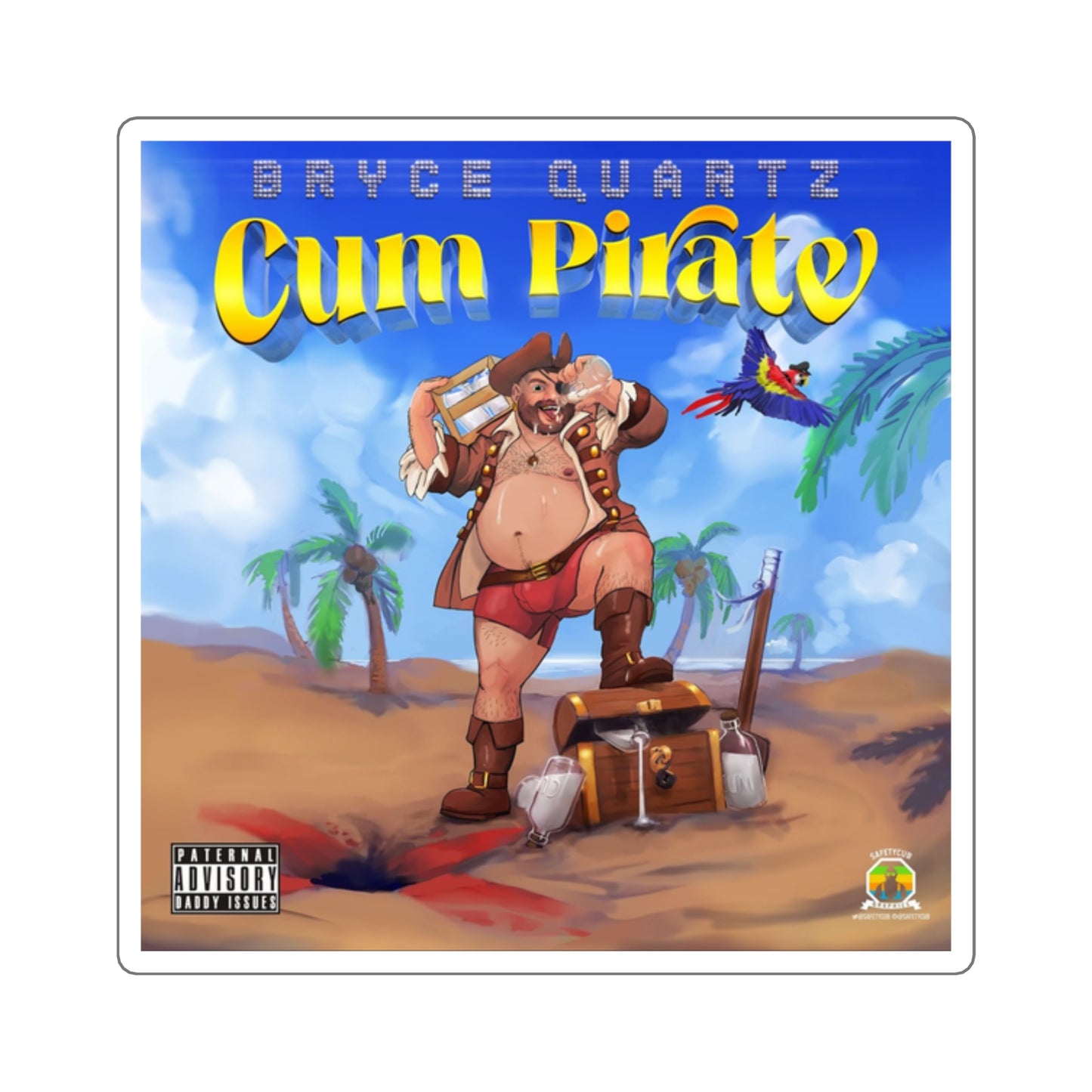 Cum Pirate Cover Art Sticker