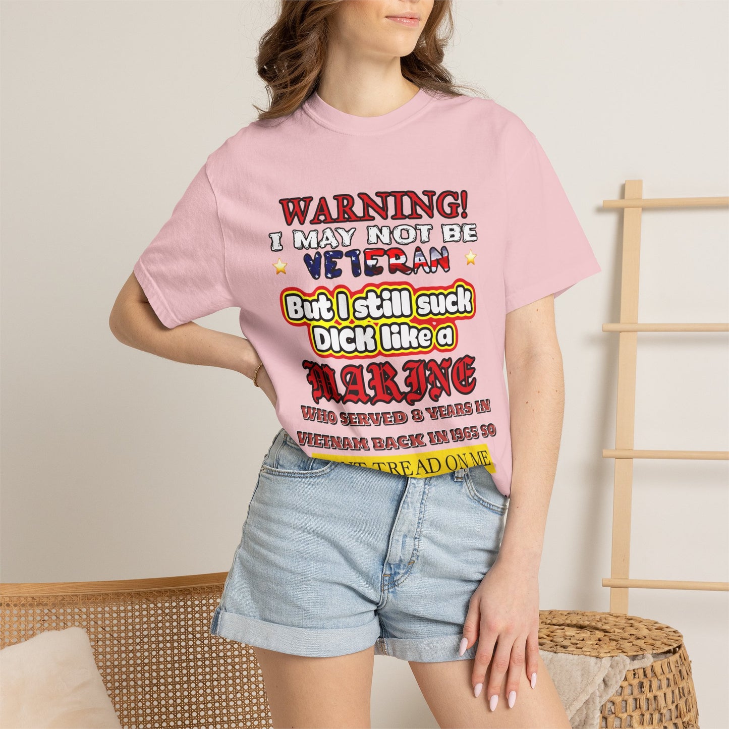 WARNING! Horny Veteran Graphic T-Shirt