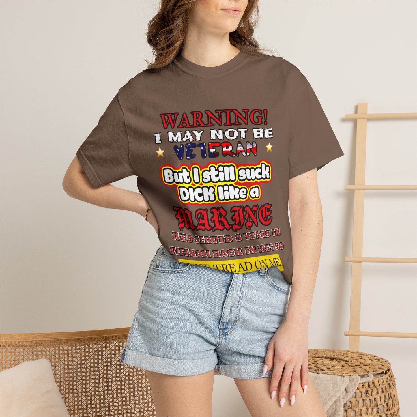 WARNING! Horny Veteran Graphic T-Shirt